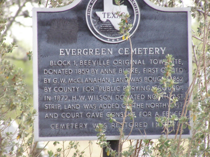 Evergreen Cemetery, Beeville, Bee County, Texas