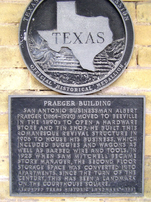 Praeger Building, Beeville, Bee County, Texas