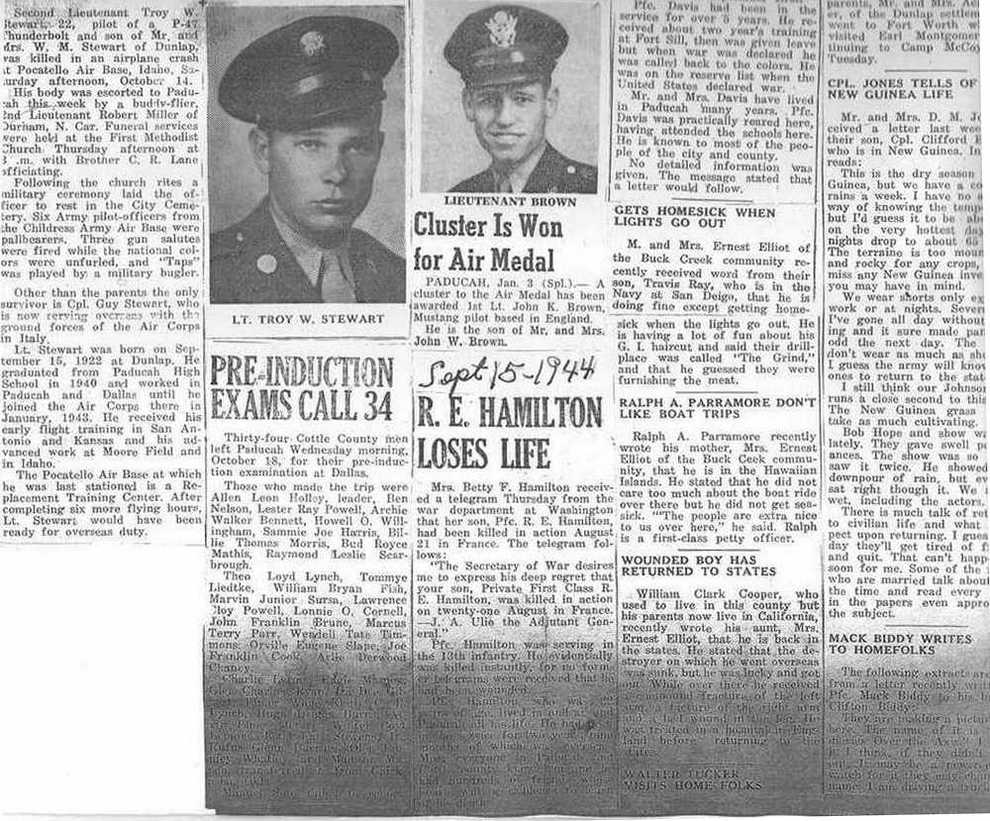 World War II Military News, Cottle County, Texas