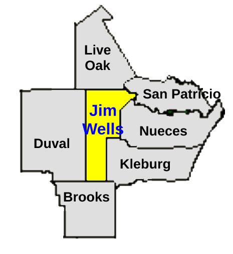 Jim Wells County Map