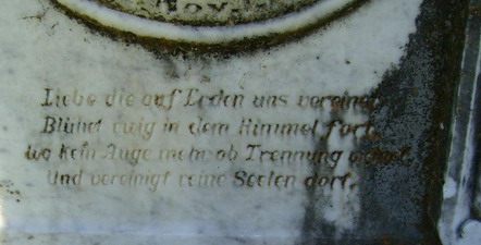 Bertha Lehmann Inscription