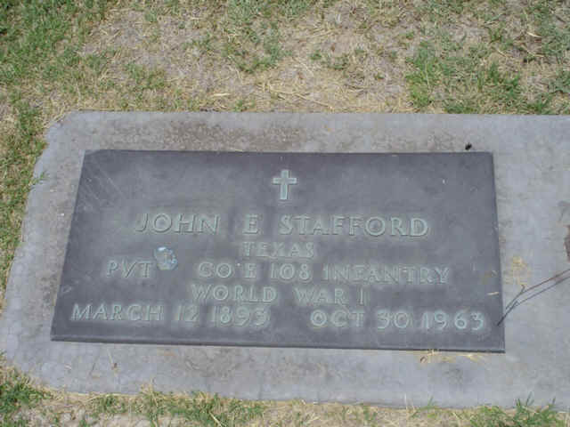 John E. Stafford, Reeves County, Texas