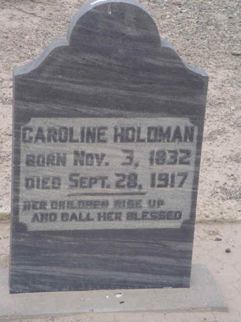 Caroline Holdman, Reeves County, Texas