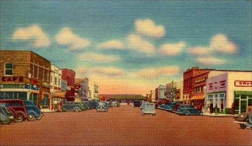 Pecos Oak Street 1930s, Reeves County, Texas